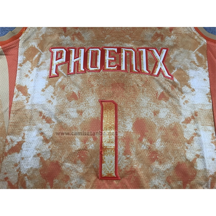 Camiseta Phoenix Suns Devin Booker NO 1 Select Series 2023 Naranja